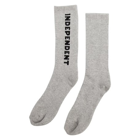 Independent Baseline Mid Crew Socks Heather Grey