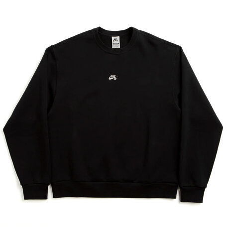 Nike SB Essential Logo Crew Fleece Sweatshirt Black/White