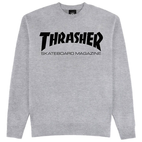 Thrasher Skate Mag Logo Crewneck Sweatshirt Grey