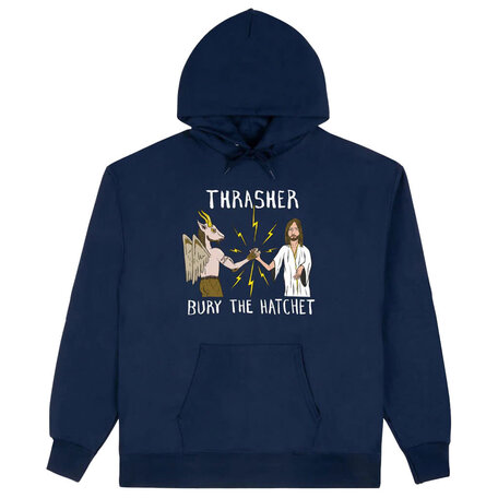 Thrasher x Toy Machine Bury The Hatchet Hoodie Navy