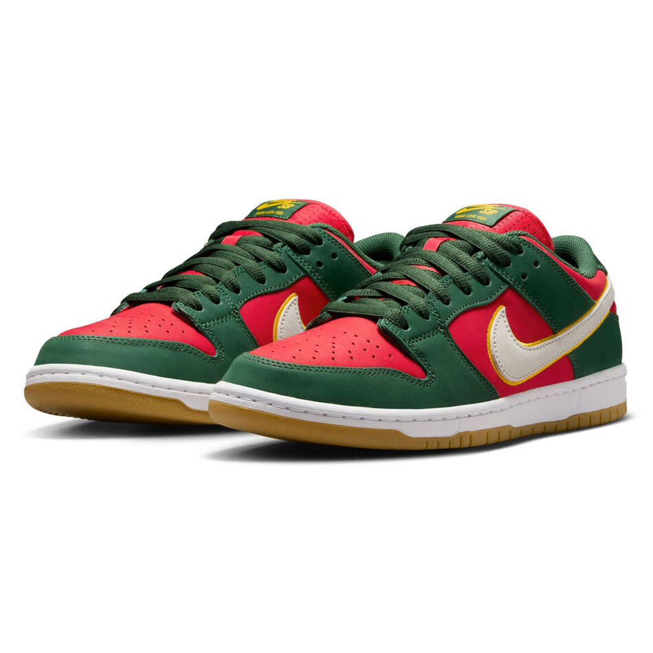 Nike SB Dunk Low PRM Fir/White-University Gold-Fire Red