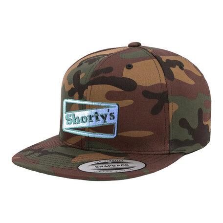 Shorty's OG Black Logo Snapback Hat Camo