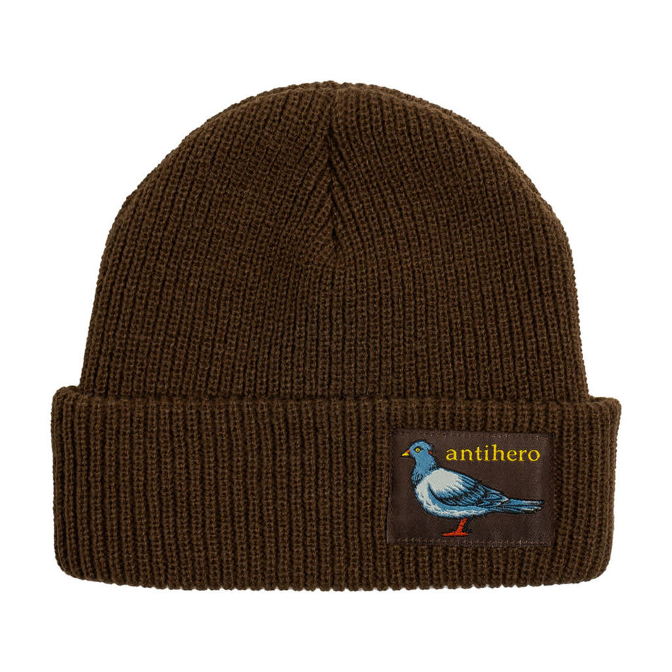 Anti-Hero Lil Pigeon Label Cuff Beanie Brown