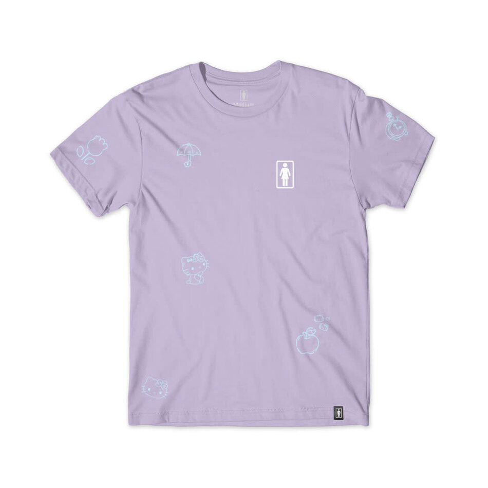 Girl x Sanrio Hello Kitty All Over T-Shirt Lavender