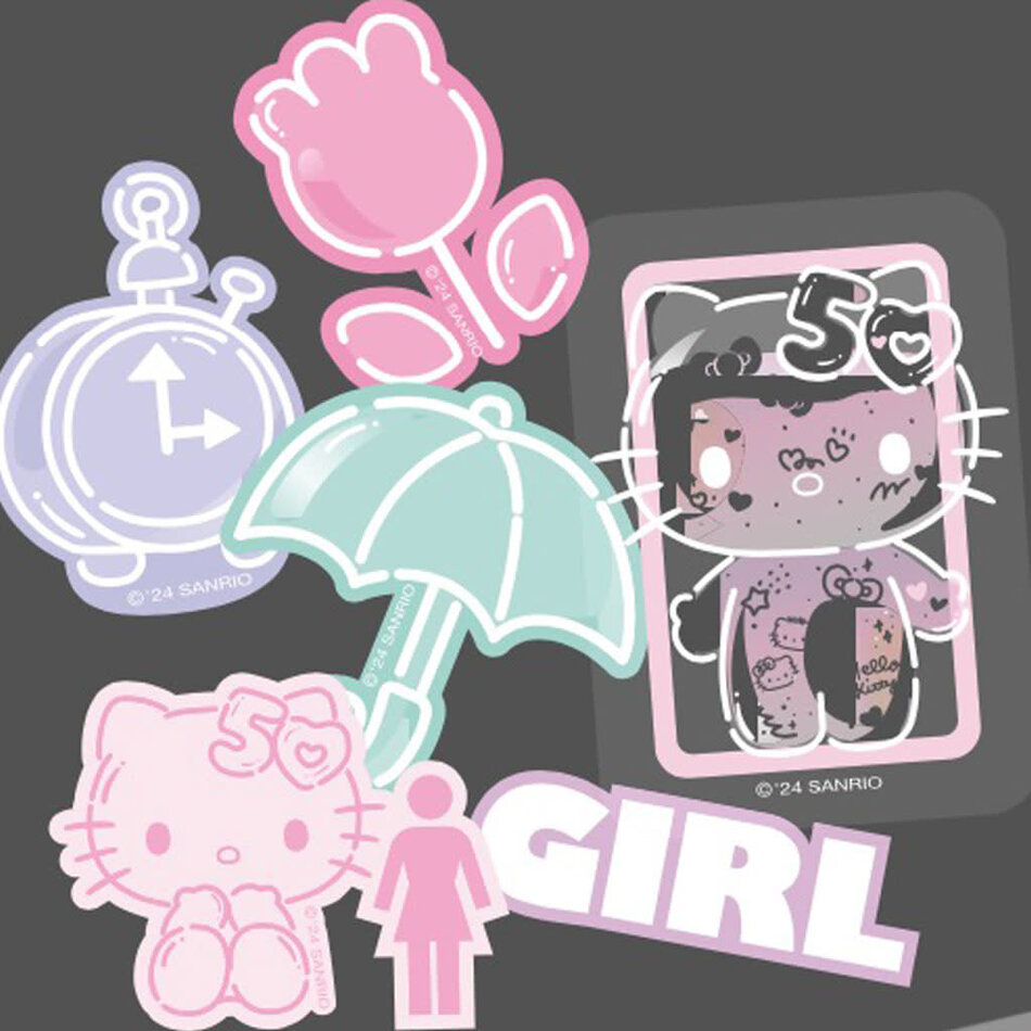 Girl x Sanrio Hello Kitty Stickers 6-Pack N/A N/A