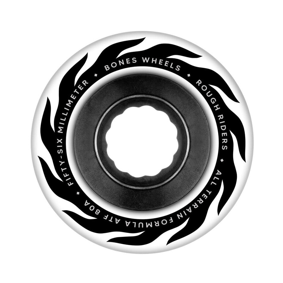 Bones Rough Riders Eternal Flame ATF 80A Wheels White