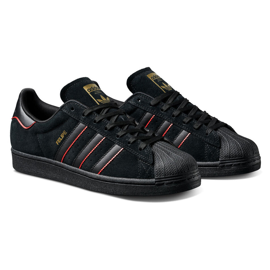 Adidas x Felipe Gustavo Superstar ADV Black/Scarlet/Gold