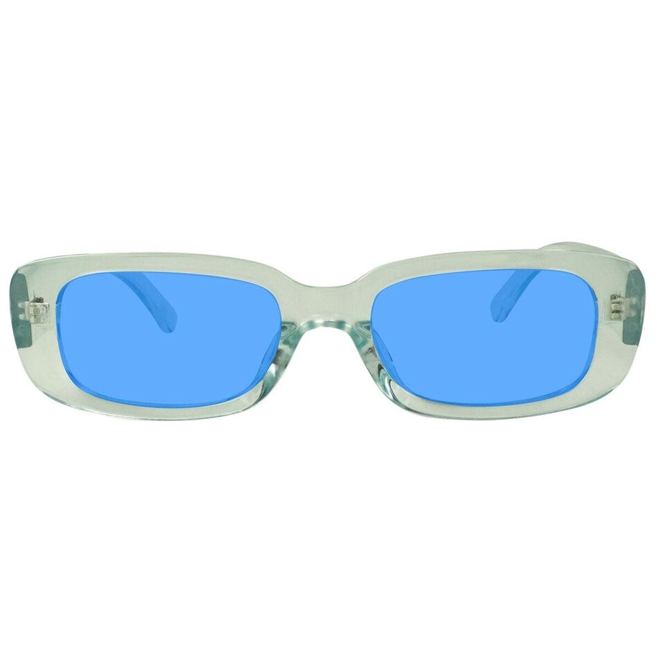 Glassy Darby Polarized Sunglasses Transparent Ice/Blue Lens