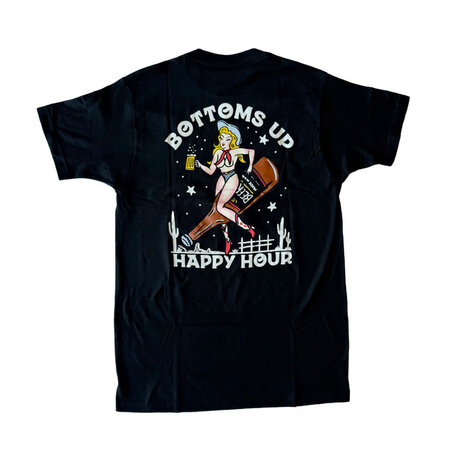 Happy Hour Bottoms Up T-Shirt Black