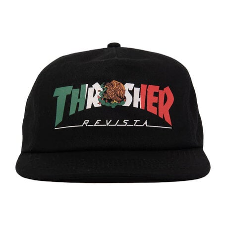 Thrasher Mexico Revista Snapback Hat Black