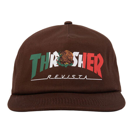 Thrasher Mexico Revista Snapback Hat Brown