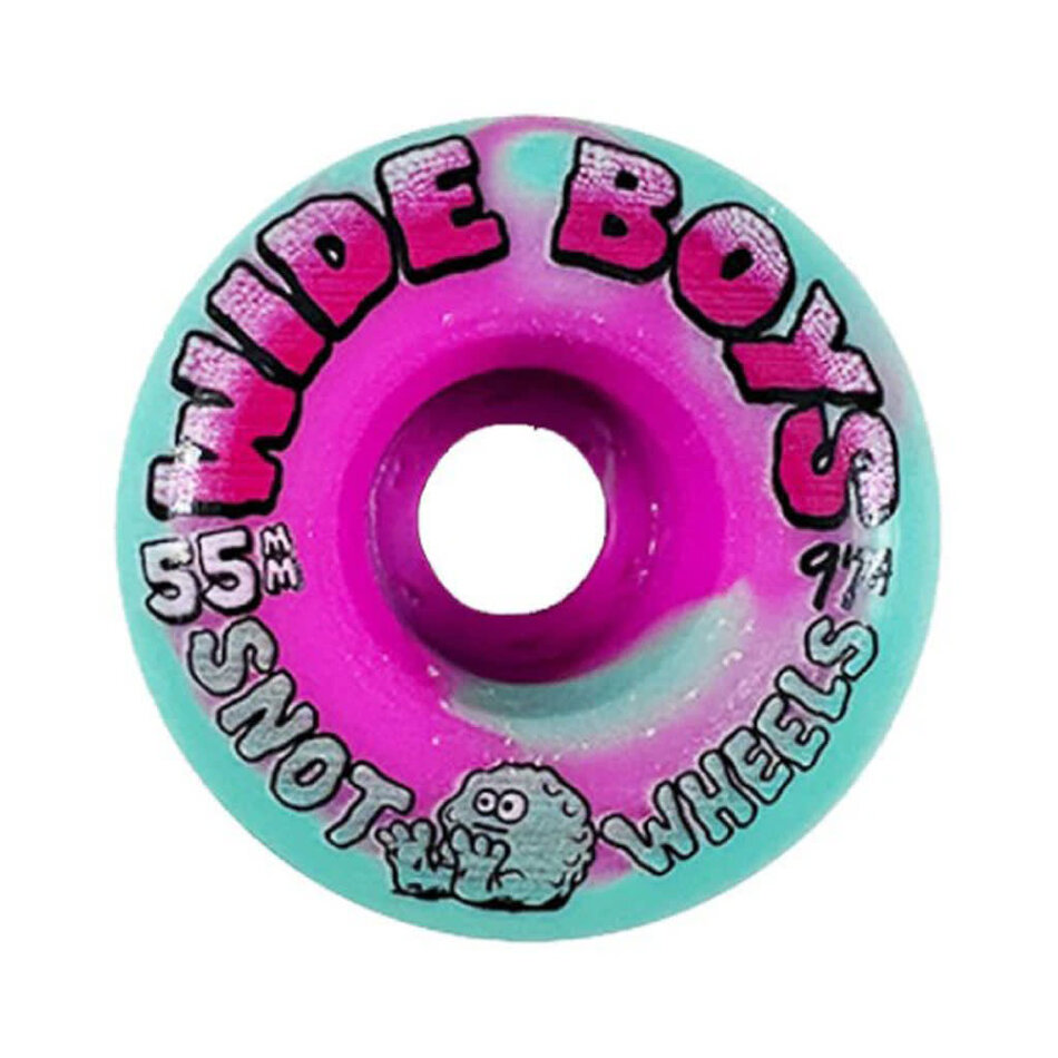 Snot Wide Boys 97A Wheels Swirl Teal/Pink
