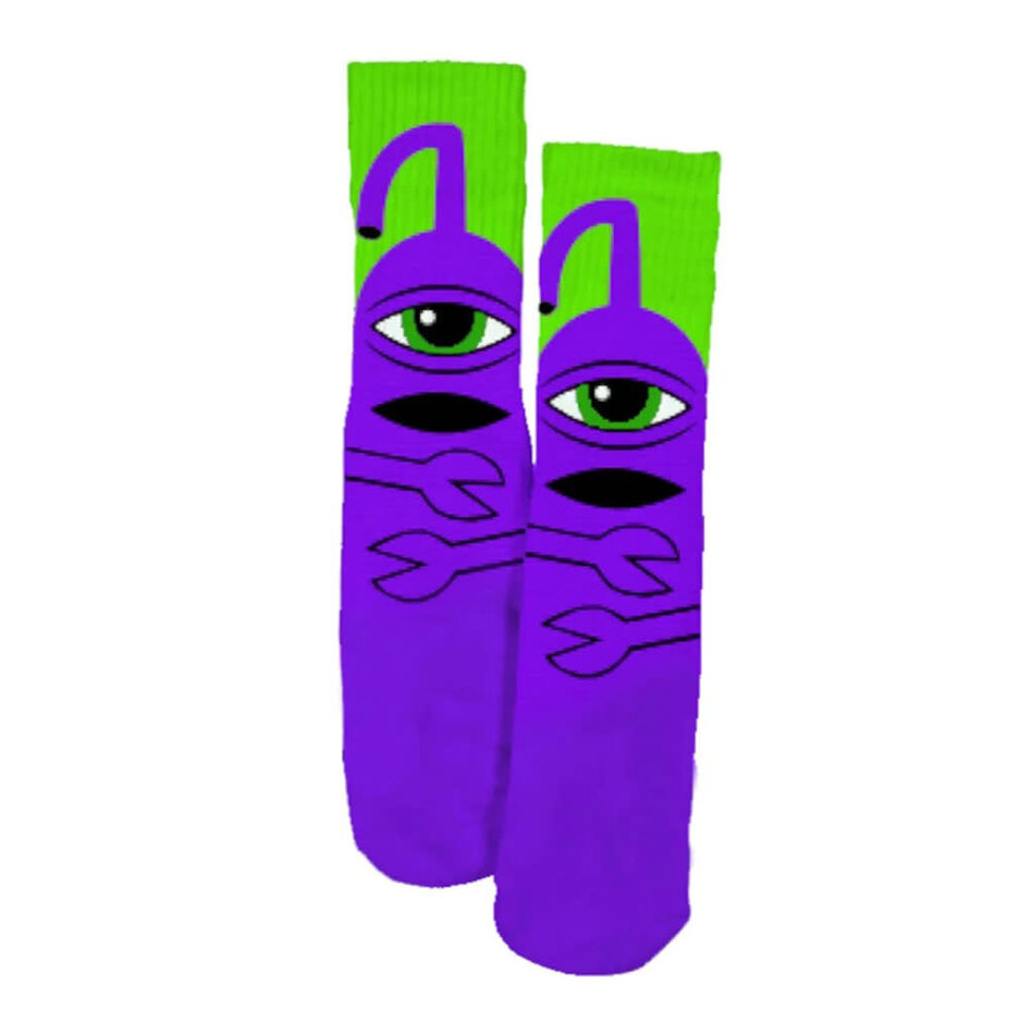 Toy Machine Sect Hug Crew Socks Purple