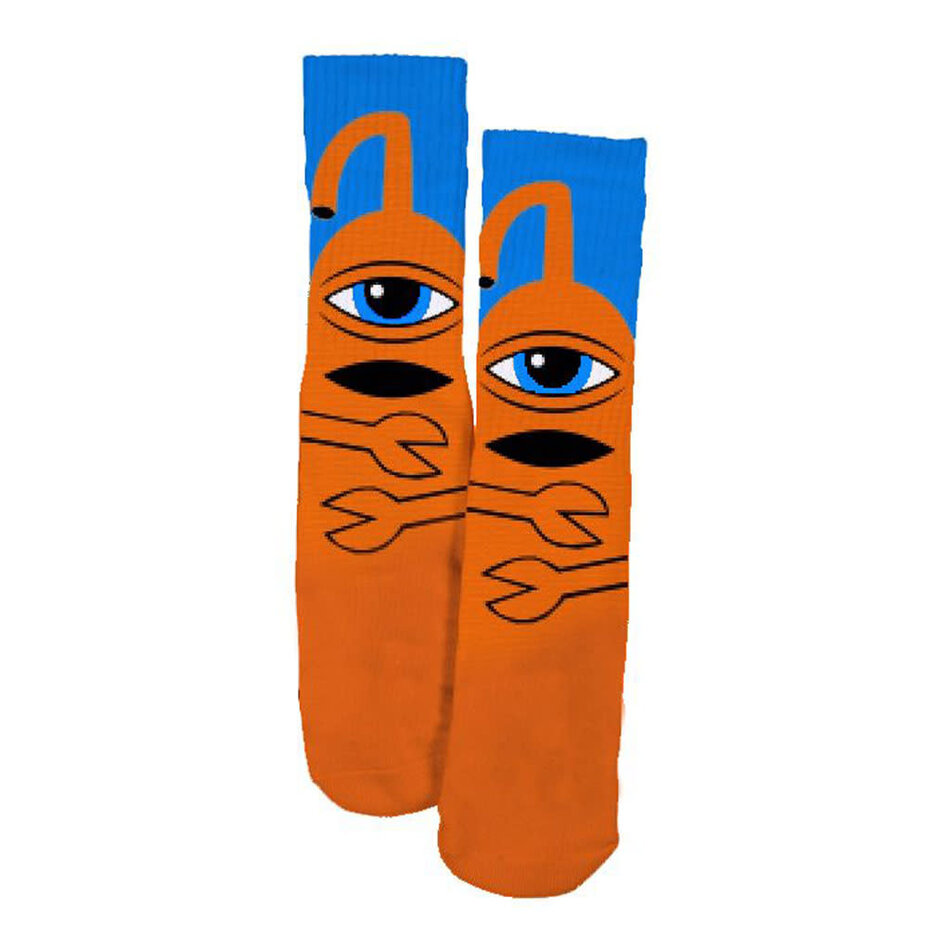 Toy Machine Sect Hug Crew Socks Orange