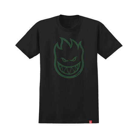 Spitfire Bighead Outline T-Shirt Black/Green