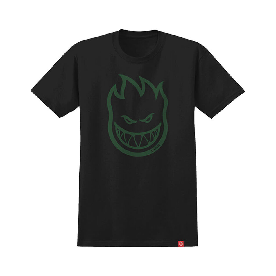 Spitfire Bighead Outline T-Shirt Black/Green