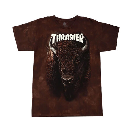 Thrasher x Mountain Bison T-Shirt Dark Brown Dye