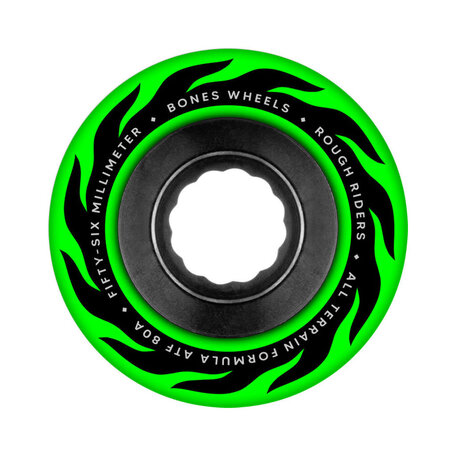 Bones Rough Riders Eternal Flame ATF 80A Wheels Green