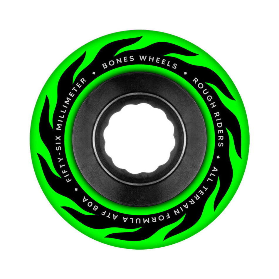Bones Rough Riders Eternal Flame ATF 80A Wheels Green