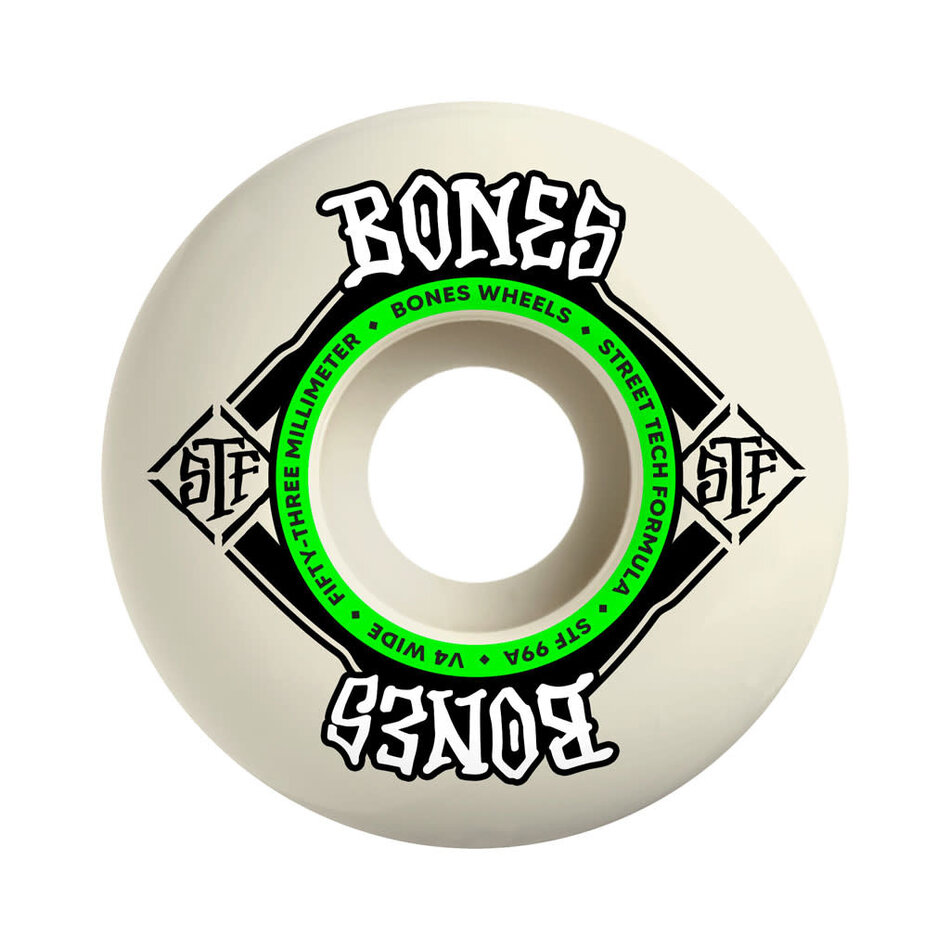 Bones STF V4 Wide 99A Wheels White