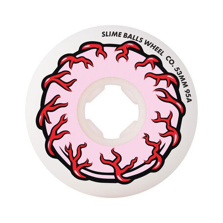 Santa Cruz Slime Balls Pink Eye Vomit Mini Wheels 95A White/Pink