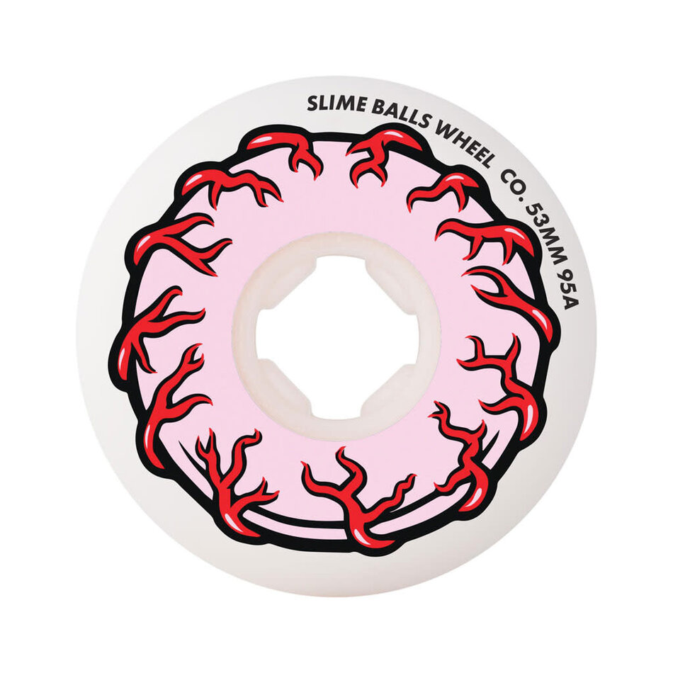 Santa Cruz Slime Balls Pink Eye Vomit Mini Wheels 95A White/Pink