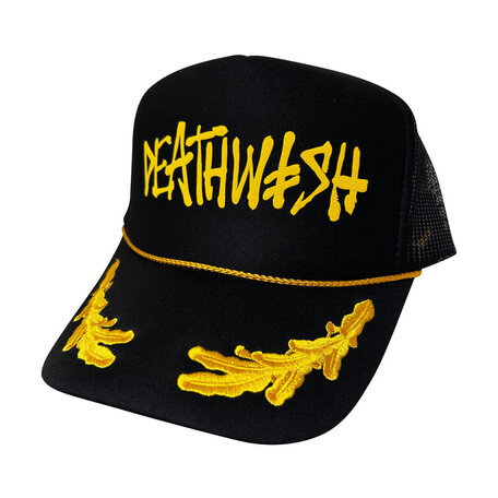 Deathwish Captain Trucker Snapback Hat Black