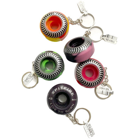Spitfire Swirl Wheel Keychain Assorted Colors