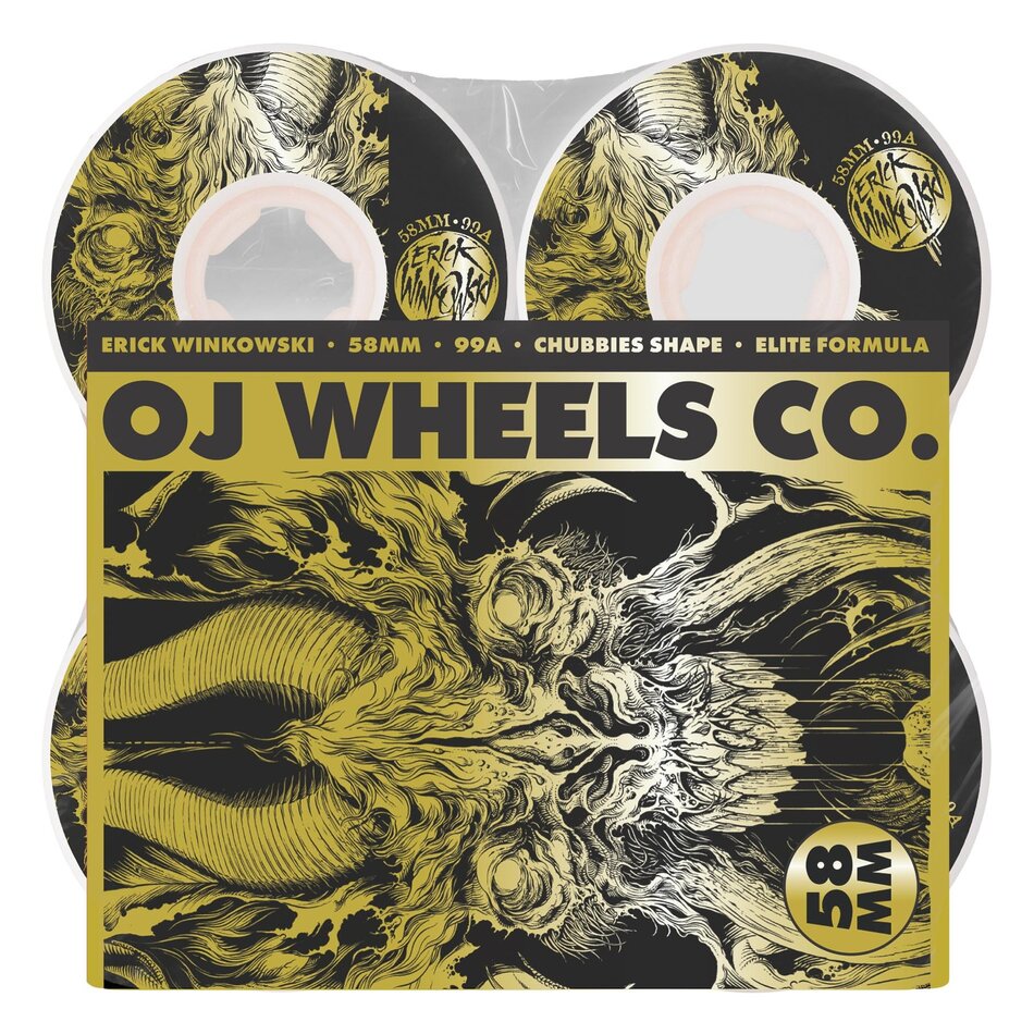 OJ  Erik Winkowski Primeval Elite Chubbies Throw Up Cubbies Wheels 99A White