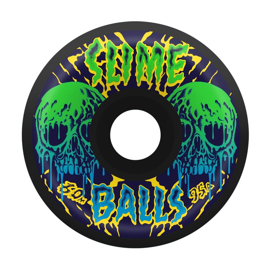 Santa Cruz Slime Ball Skull Vomit Wheels 95A Black