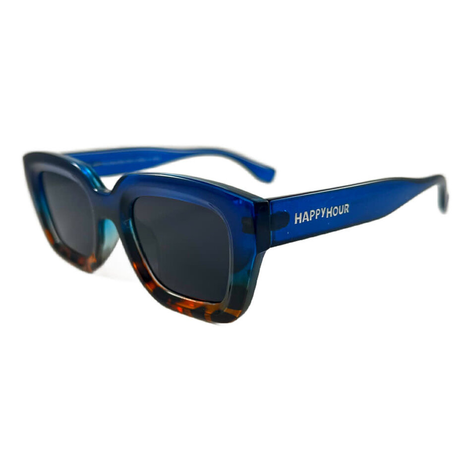 Happy Hour Camden Sapphire Tide Polarized Sunglasses Blue Tortoise
