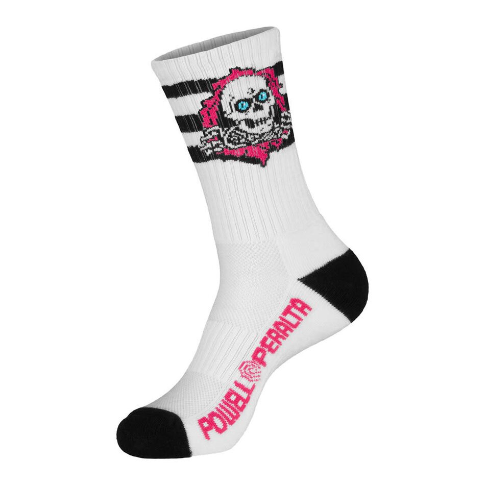 Powell Peralta Ripper Stripes Crew Socks Pink/Black/White