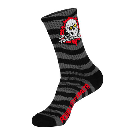 Powell Peralta Ripper Stripes Crew Socks Charcoal/Black