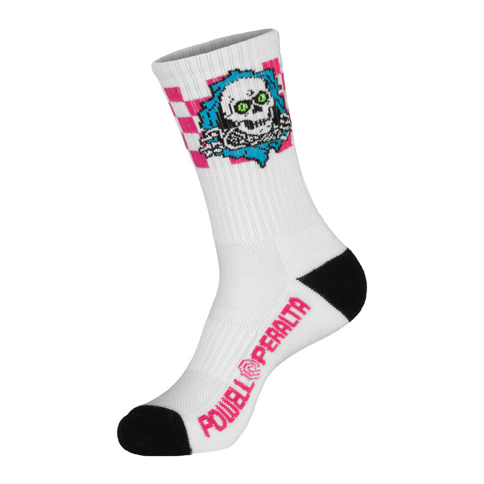 Powell Peralta Ripper Checker Crew Socks Blue/Pink/White