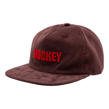 Hockey Corduroy 5 Panel Hat Brown