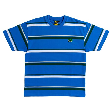Krooked Eyes Embroidered Stripe Shirt Royal/Green/White