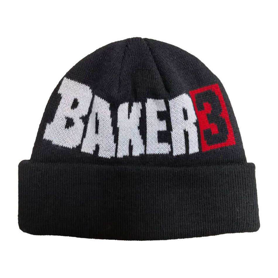 Baker 3 Logo Patch Beanie Black