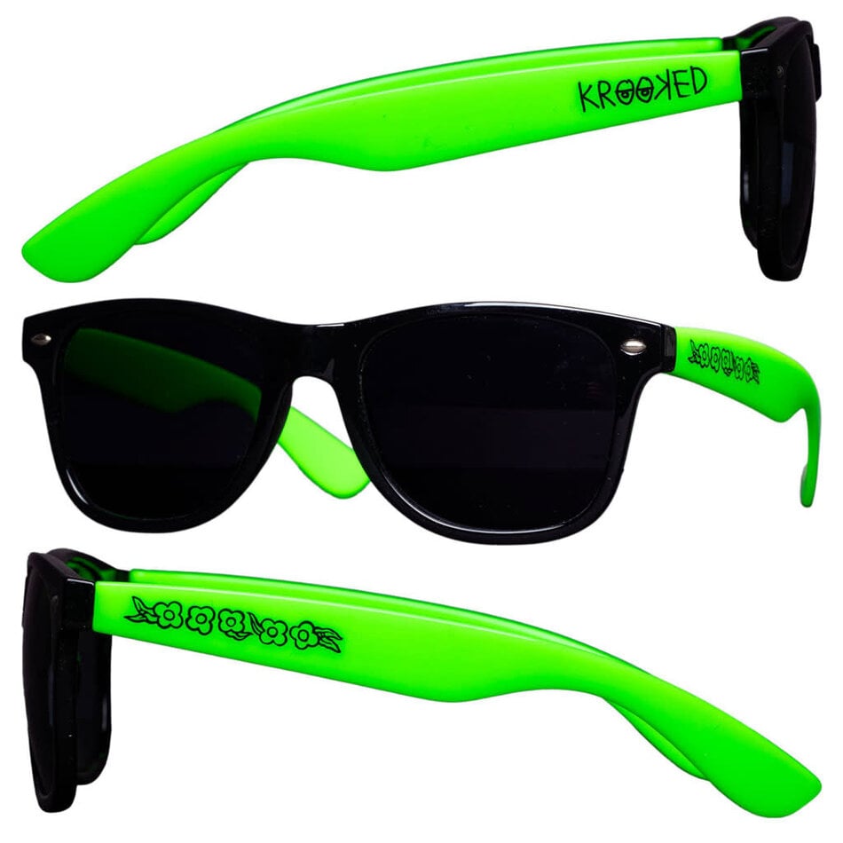 Krooked Eyes Sunglasses Black/Green