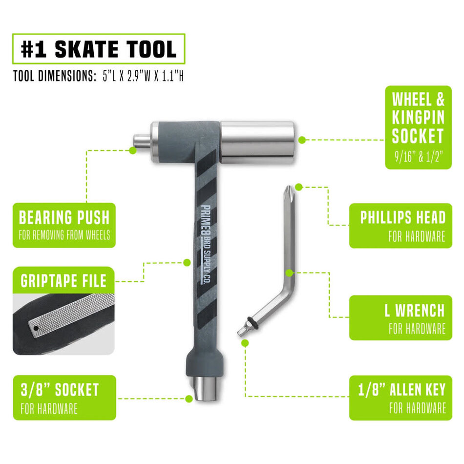 Prime 8 Number 1 Tool Charcoal