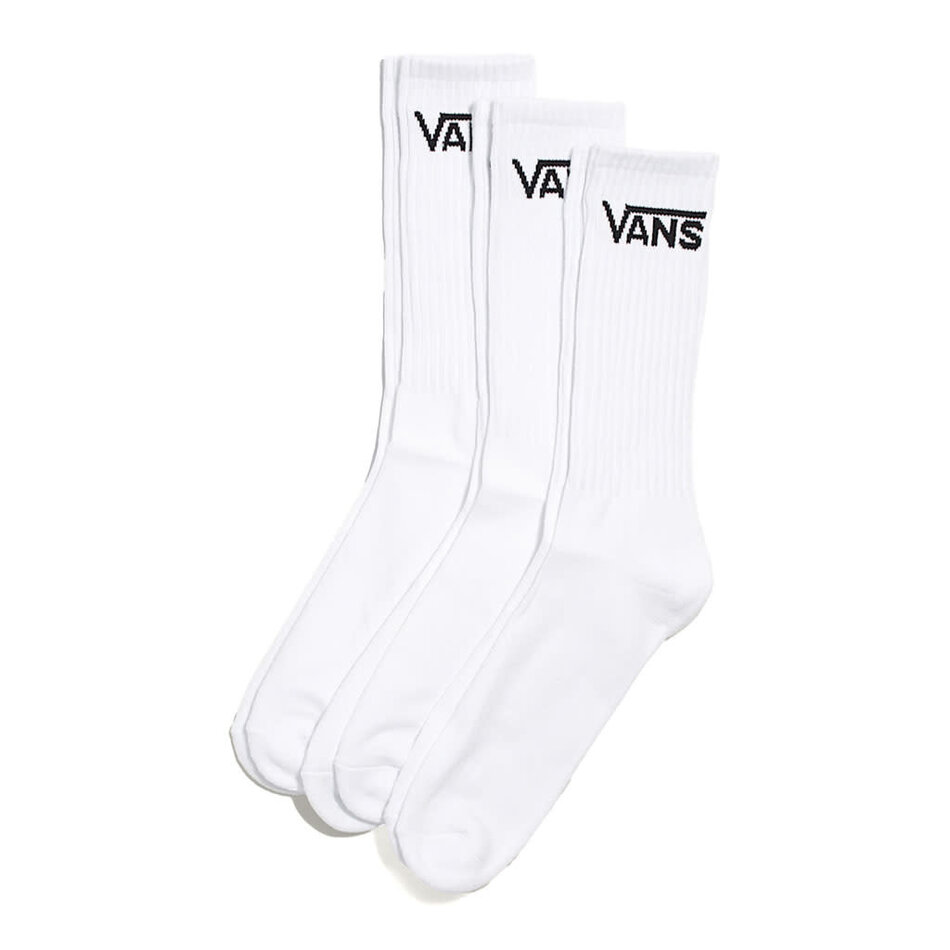 Vans Classic Crew Socks 3-Pack White