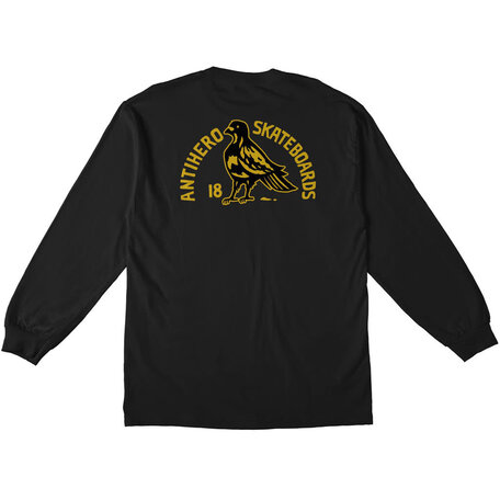 Anti Hero Rock Dove L/S Pocket T-Shirt Black/Yellow