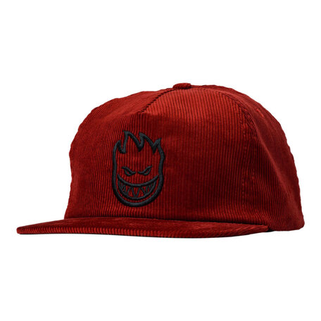 Spitfire Bighead Cord Strapback Hat Dark Red/Black