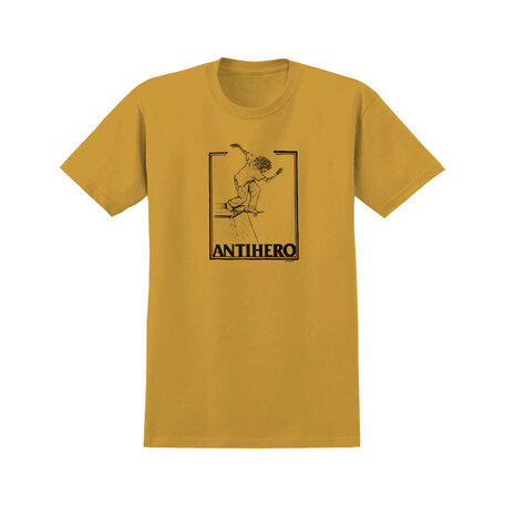 Anti Hero Doobie Lance Mountain Skull T-Shirt Mustard