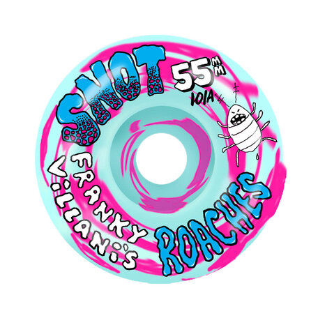Snot Franky Villani Roaches 99A Swirl Wheels Pink/Teal