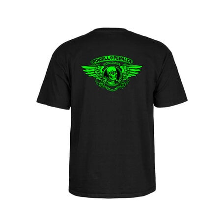 Powell Peralta Winged Ripper Blacklight T-Shirt Black/Green