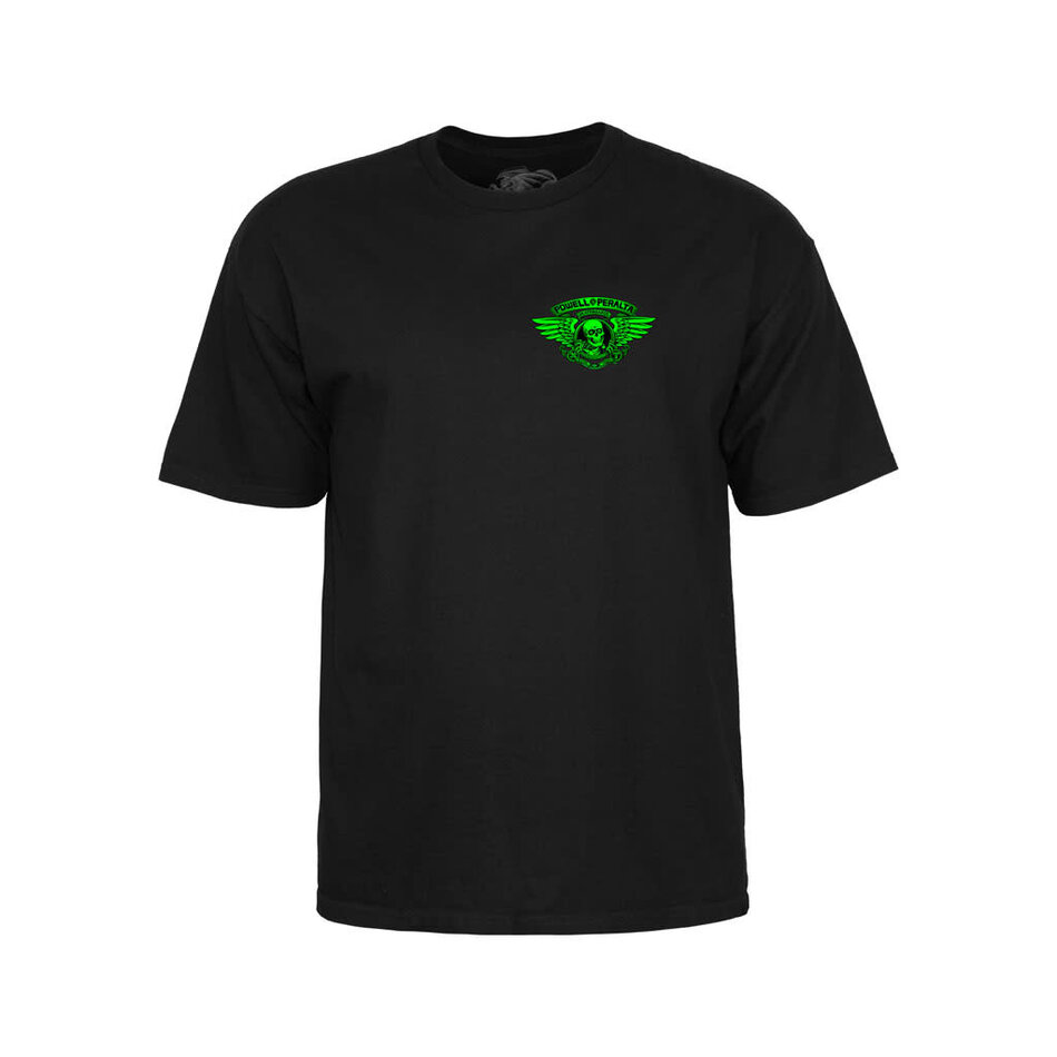 Powell Peralta Winged Ripper Blacklight T-Shirt Black/Green