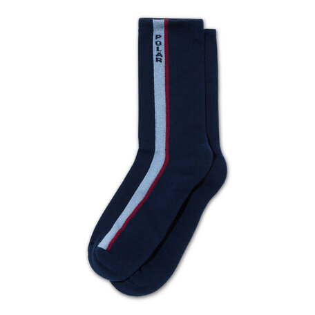 Polar Business Side Stripe Socks Navy