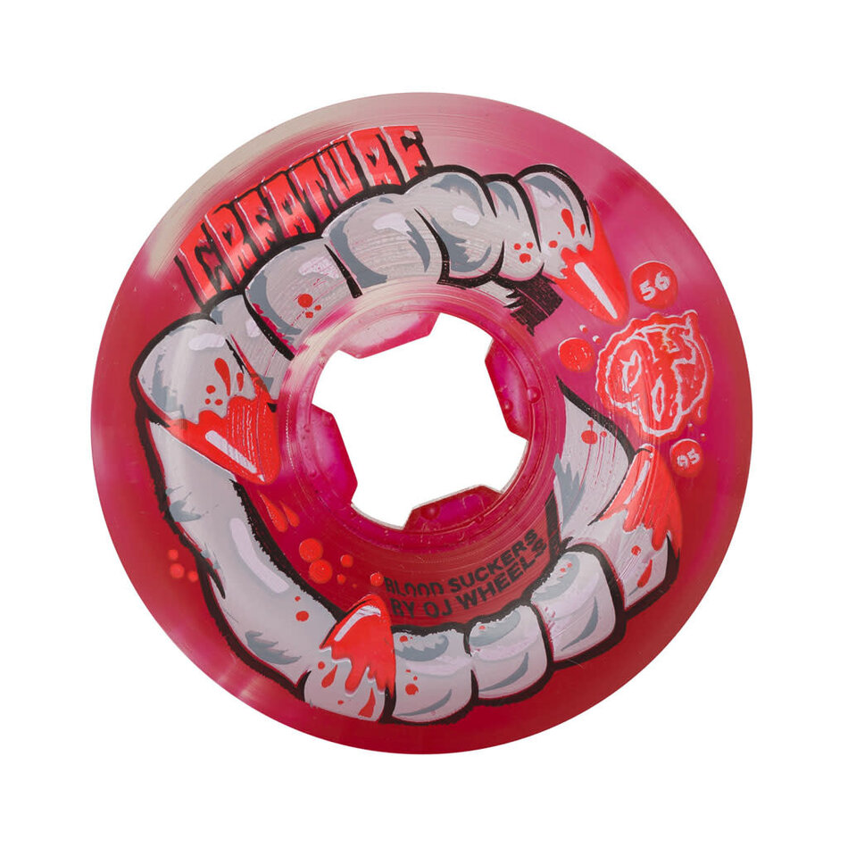 OJ x Creature Curbsucker Bloodsuckers 97A Wheels Swirl Red/Swirl