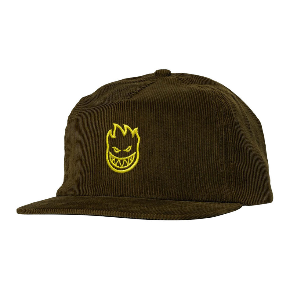 Spitfire Bighead Cord Strapback Hat Brown/Gold