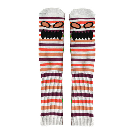 Toy Machine Monster Face Mini Stripes Socks Orange